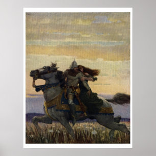 Vintages Kunst-Druck-Plakat König-Arthur Series 1 Poster