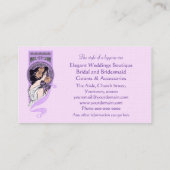 Vintages Kunst nouveau BrautButike-Geschäftskarte Visitenkarte (Rückseite)