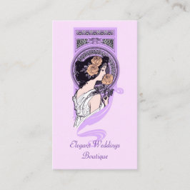 Vintages Kunst nouveau BrautButike-Geschäftskarte Visitenkarte