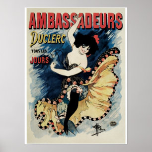 Vintages Kunst nouveau französische Poster