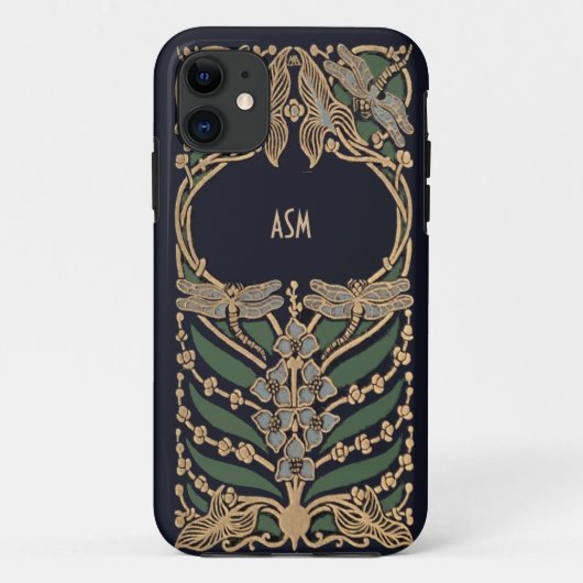 Vintages Kunst Nouveau Monogramm Case-Mate iPhone Hülle (Rückseite)