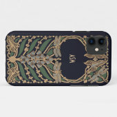 Vintages Kunst Nouveau Monogramm Case-Mate iPhone Hülle (Rückseite (Horizontal))