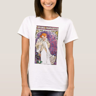 Vintages Kunst Nouveau Shirt durch Mucha