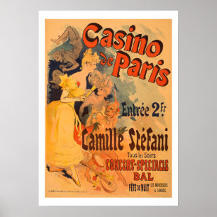 Vintages Kunst-Plakat Kasinodes Paris Poster