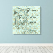 Vintages Kunstdesign auf Stretched Leinwand (Insitu (Holzboden))