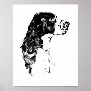 Vintages Kunstenglischer Springerspaniel-Plakat Poster