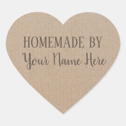 Vintages Kunsthandwerk aus Keks Herz-Aufkleber (Vorderseite)