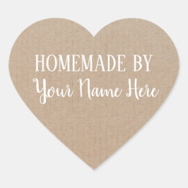 Vintages Kunsthandwerk aus Keks Herz-Aufkleber