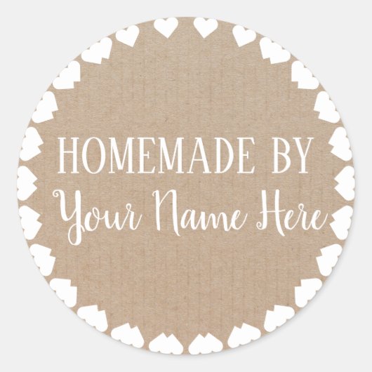 Vintages Kunsthandwerk aus Keks Runder Aufkleber (Vorderseite)