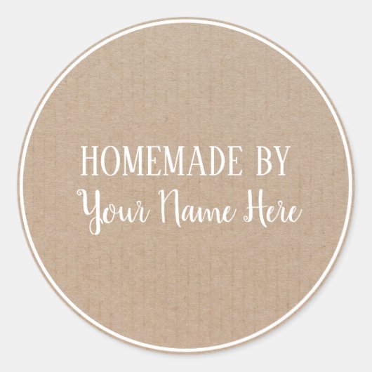 Vintages Kunsthandwerk aus Keks Runder Aufkleber (Vorderseite)