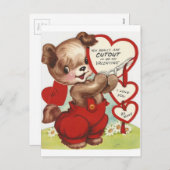 Vintages Kunsthandwerk Feiertagspostkarte (Vorne/Hinten)