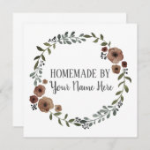 Vintages Kunsthandwerk Keks, hausgemacht Dankeskarte (Vorne/Hinten)