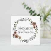 Vintages Kunsthandwerk Keks, hausgemacht Dankeskarte (Stehend Vorderseite)