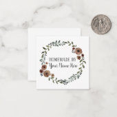 Vintages Kunsthandwerk Keks, hausgemacht Mitteilungskarte (Vorderseite/Rückseite Beispiel)