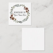 Vintages Kunsthandwerk Keks, hausgemacht Mitteilungskarte (Vorne/Hinten)