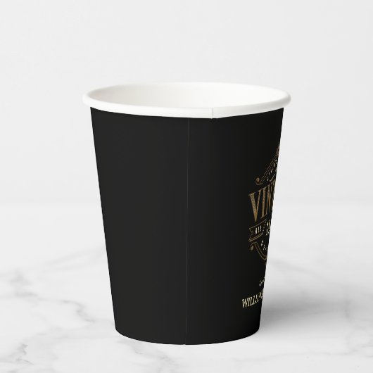 Vintages Kunsthandwerk Pappbecher (Rechts)