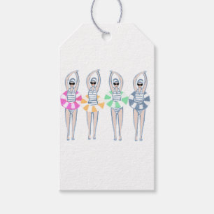 Vintages künstlerisches Schwimmbad Schwimmbad Schw Geschenkanhänger