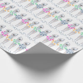 Vintages künstlerisches Schwimmbad Schwimmbad Schw Geschenkpapier (Ecke)