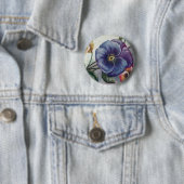 Vintages künstlerisches Stiefmütterchen Button (Beispiel)