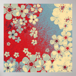 Vintages Kunstmuster und modernes Design Poster