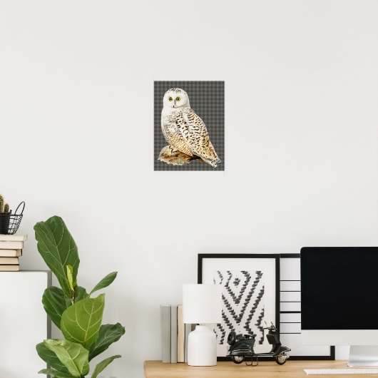 Vintages Kunstposter "White Owl" Poster (Heimbüro)