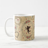 Vintages Kupiden-Romantisches Muster (1) Kaffeetasse (Links)
