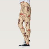 Vintages Kupiden-Romantisches Muster (3) Leggings (Links)