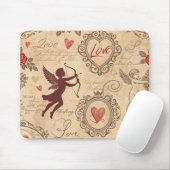 Vintages Kupiden-Romantisches Muster (3) Mousepad (Mit Mouse)