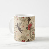 Vintages Kupiden-Romantisches Muster (6) Kaffeetasse (Vorderseite Links)