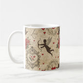 Vintages Kupiden-Romantisches Muster (6) Kaffeetasse (Links)