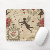 Vintages Kupiden-Romantisches Muster (6) Mousepad (Mit Mouse)
