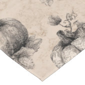 Vintages Kürbis- und Weingrabungsmuster Tischdecke (Schrägansicht)