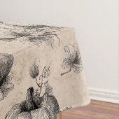 Vintages Kürbis- und Weingrabungsmuster Tischdecke (Beispiel)