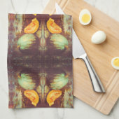 Vintages Kürbiserben Geschirrtuch (Viertel Falte)