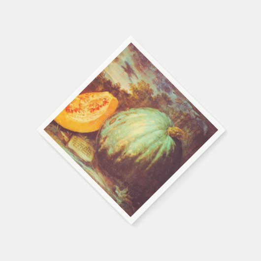 Vintages Kürbiserben Serviette (Ecke)