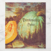 Vintages Kürbiserben Weinetikett (Einzelnes Label)