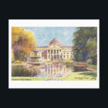 Vintages Kurhaus in Wiesbaden Postkarte<br><div class="desc">Dies ist eine Reproduktion einer alten Postkarte mit dem Kurhaus (Wellness-Center House) in Wiesbaden.</div>