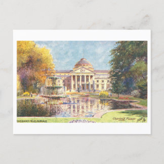 Vintages Kurhaus in Wiesbaden Postkarte