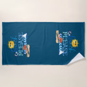 Vintages Küstenerlebnis Strandtuch (Vorderseite)