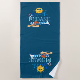 Vintages Küstenerlebnis Strandtuch