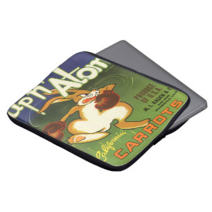 Vintages Label Art Boxing Rabbit, Up in Atom Carro Laptopschutzhülle