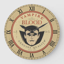 Vintages Label Halloween Vampire Wall Clock Große Wanduhr