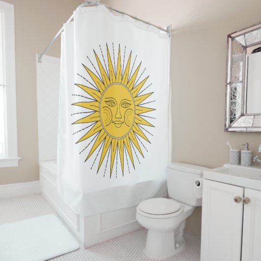 Vintages Lächeln Duschvorhang (Beispiel)