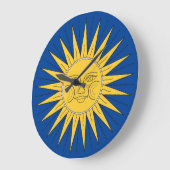 Vintages Lächeln Große Wanduhr (Winkel)