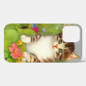 Vintages Lächeln Katze Illustration Case-Mate iPhone Hülle (Rückseite (Horizontal))