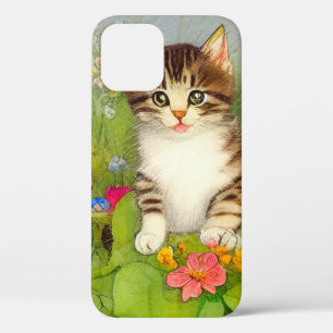 Vintages Lächeln Katze Illustration Case-Mate iPhone Hülle