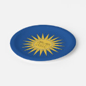 Vintages Lächeln Pappteller (Schrägansicht)