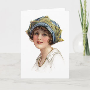 Vintages Lady Coronet mit Lace Card Karte