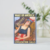 Vintages Lady-Liberty-Image auf politischen Postka Postkarte (Stehend Vorderseite)