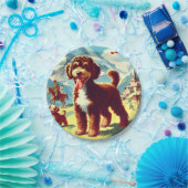 Vintages Lagotto Romagnolo Dog Gemälde Pappteller (Party)